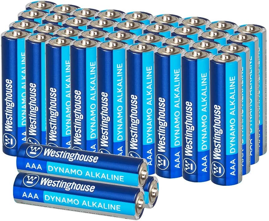 Westinghouse Alkaline AAA Batteries (Bulk Pack 48 Count), Leak-Proof & Long-Lasting Technology Triple A Primary Batteries with Lasting Power for High Drain Devices