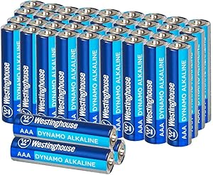 Westinghouse Alkaline AAA Batteries (Bulk Pack 48 Count), Leak-Proof & Long-Lasting Technology Triple A Primary Batteries with Lasting Power for High Drain Devices