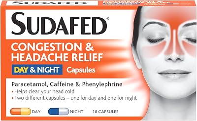 Sudafed Congestion & Headache Day & Night Capsules Pack of 16