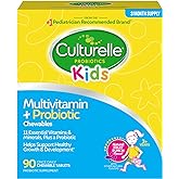 Culturelle Kids Complete Chewable Multivitamin + Probiotic For Kids, Ages 3+, 90 Count, Digestive Health, Oral Health & Immune Support - With 11 Vitamins & Minerals, including Vitamin C, D3 & Zinc