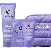Curology Back To School Glow Set, Salicylic Acid Face Wash, Cream, Patches | Includes 2% salicylic acid acne cleanser, cream moisturizer, 20 hydrocolloid pimple patches, purple quilted travel bag