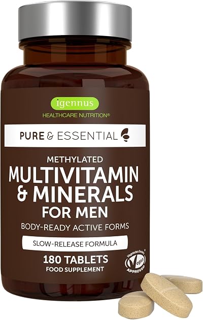 Igennus Methylated Men’s Multivitamin 180 Vegan Tablets 21 Actives