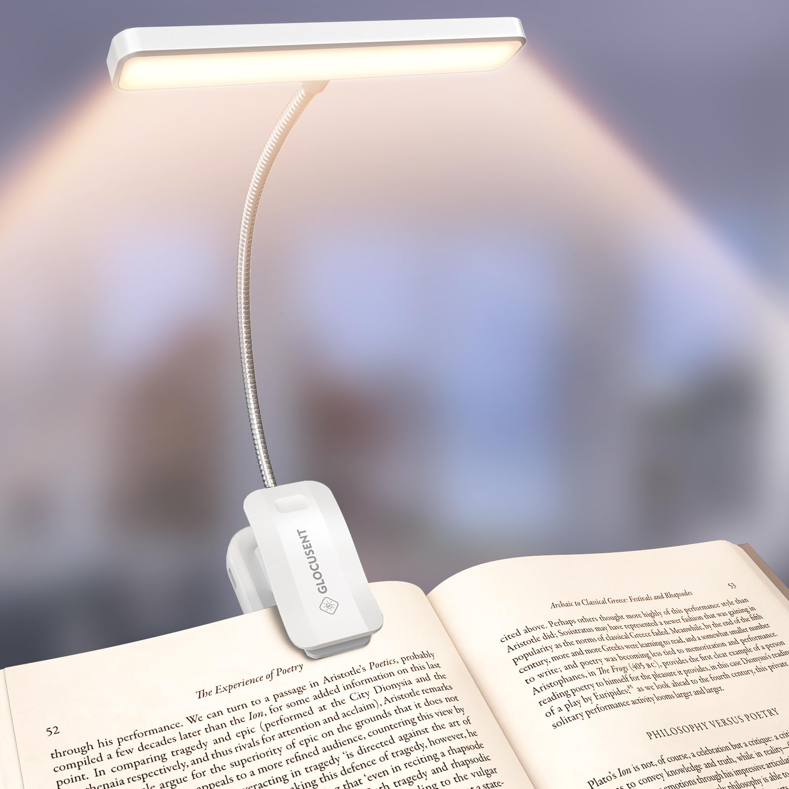 Glocusent 26 LED Reading Lights for Books in Bed, Ideal Gifts for Reader