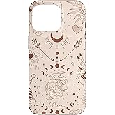 Galaxy Moon Phases Celestial Cute Zodiac Sign Pisces Case for iPhone 16 Pro