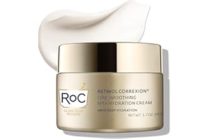 RoC Retinol Correxion Max Daily Hydration Anti-Aging Face Moisturizer with Hyaluronic Acid, Oil Free Skin Care Cream for Fine Lines, Dark Spots, Post-Acne Scars, Retinol Moisturizer, 1.7 Ounces