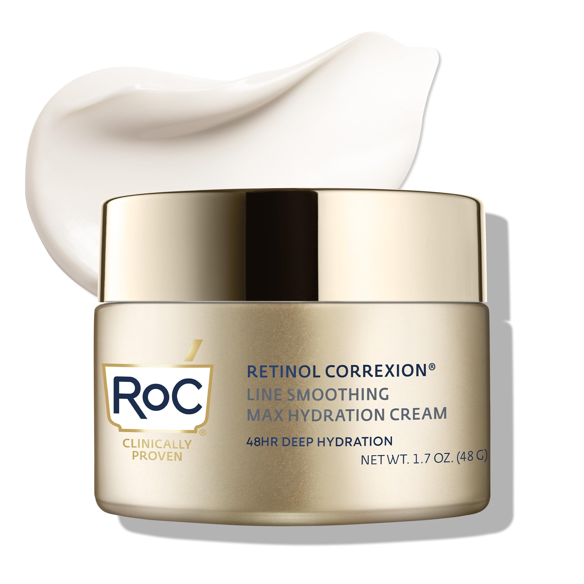 Photo 1 of RoC Retinol Correxion Max Daily Hydration Anti-Aging Face Moisturizer with Hyaluronic Acid, Oil Free Skin Care Cream for Fine Lines, Dark Spots, Post-Acne Scars, 1.7 Ounces (Packaging May Vary)