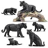 Toymany 7PCS Black Panthers Figurines with Panther