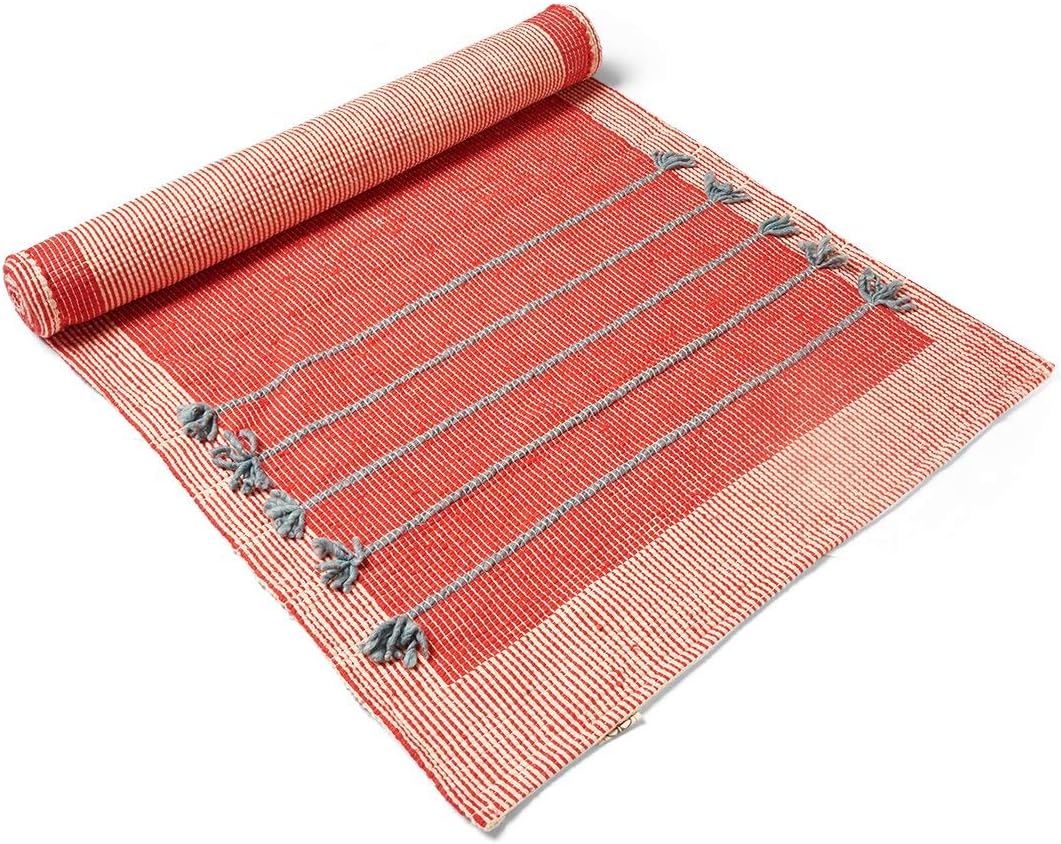 Handwoven Organic Cotton Yoga Mat for Men and Women by Deivee
