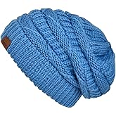 Women's Knitted Angora Wool Hat for Autumn and Winter Warm and Stylish with Rolled Brim and Slanted Rhinestones Cap