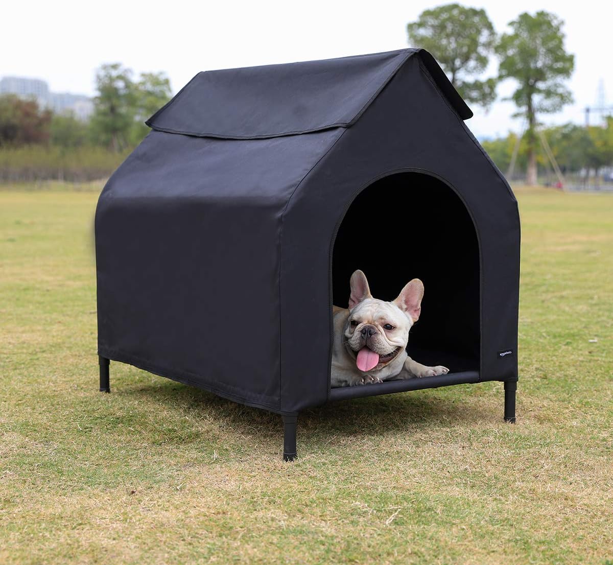 AmazonBasics Elevated Portable Pet House Small, Black Amazon.co.uk