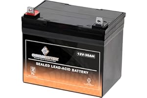 CB CHROMEBATTERY 12V 35AH Rechargeable Sealed Lead Acid Battery - SLA - Deep Cycle - AGM - Replaces 12v 33ah, 34ah, 36ah