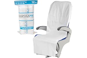 SCS DIRECT Disposable Airplane and Public Seat Covers (12 pack) - Individually Wrapped Travel Ready Protector Covers seats in Planes, Restaurants, Public Transportation, and More! - Fits Snugly Over ANY Seat