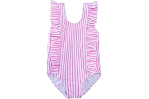 ALISISTER Toddler Little Girls Swimsuit Ruffle Bathing Suit One Piece Swimsuit Summer Swimwear 2-7 Years