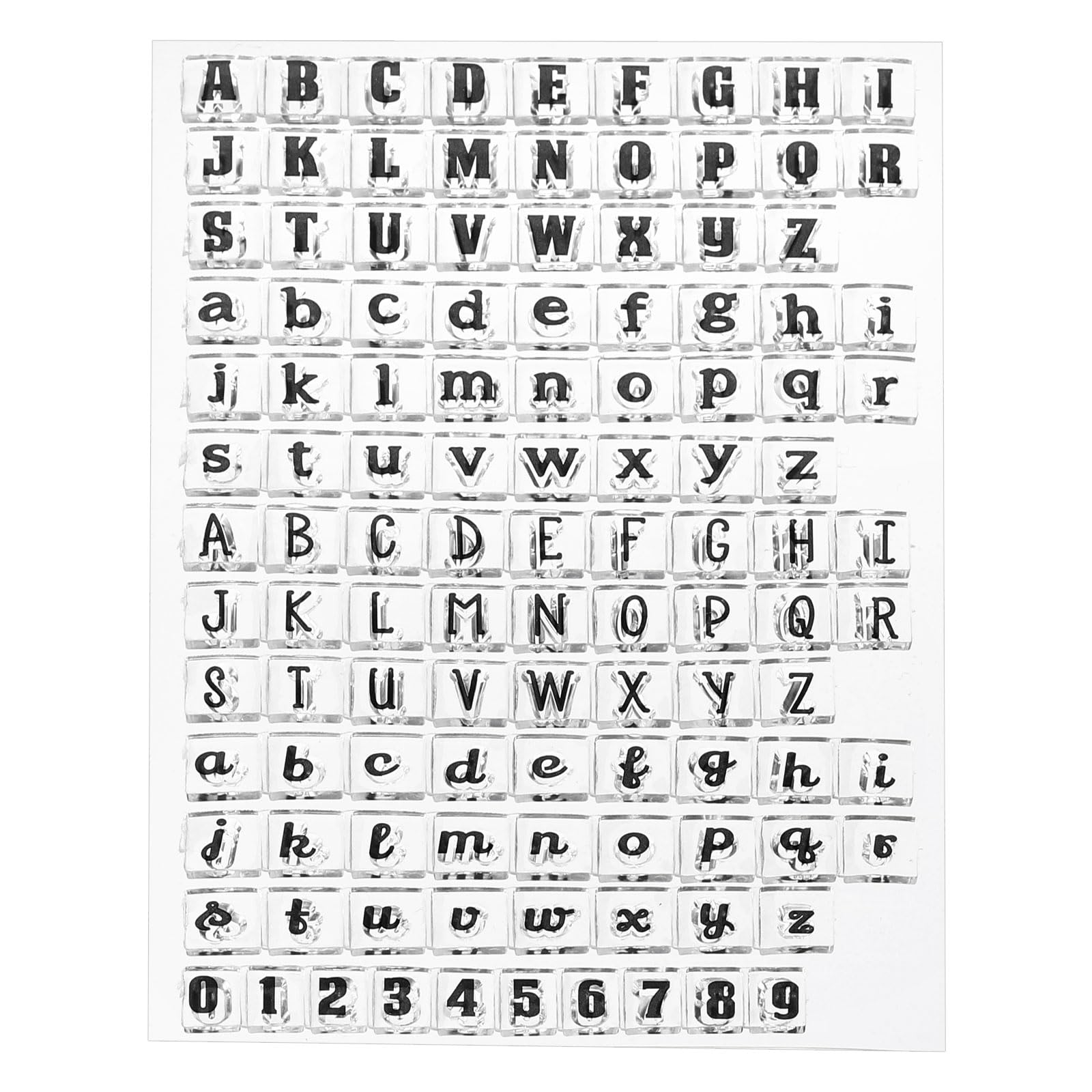 PATIKIL Transparent Silicone Stamps, 1 Pcs T9004 Letters Clear Stamps for Card Making Decoration DIY Scrapbooking Embossing Album Decor Craft, Clear