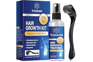TOMUM 5% Minoxidil Hair Growth for Men and Women: Minoxidil Spray Kit - Extra Strength Hair & Beard Regrowth Treatment Serum Stop Thinning and Lossing Hair - Increase Thickness and Volume 100Ml