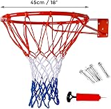 Denny International Basketball Hoop Wall Mounted 45cm Net Fixtures Set view 5