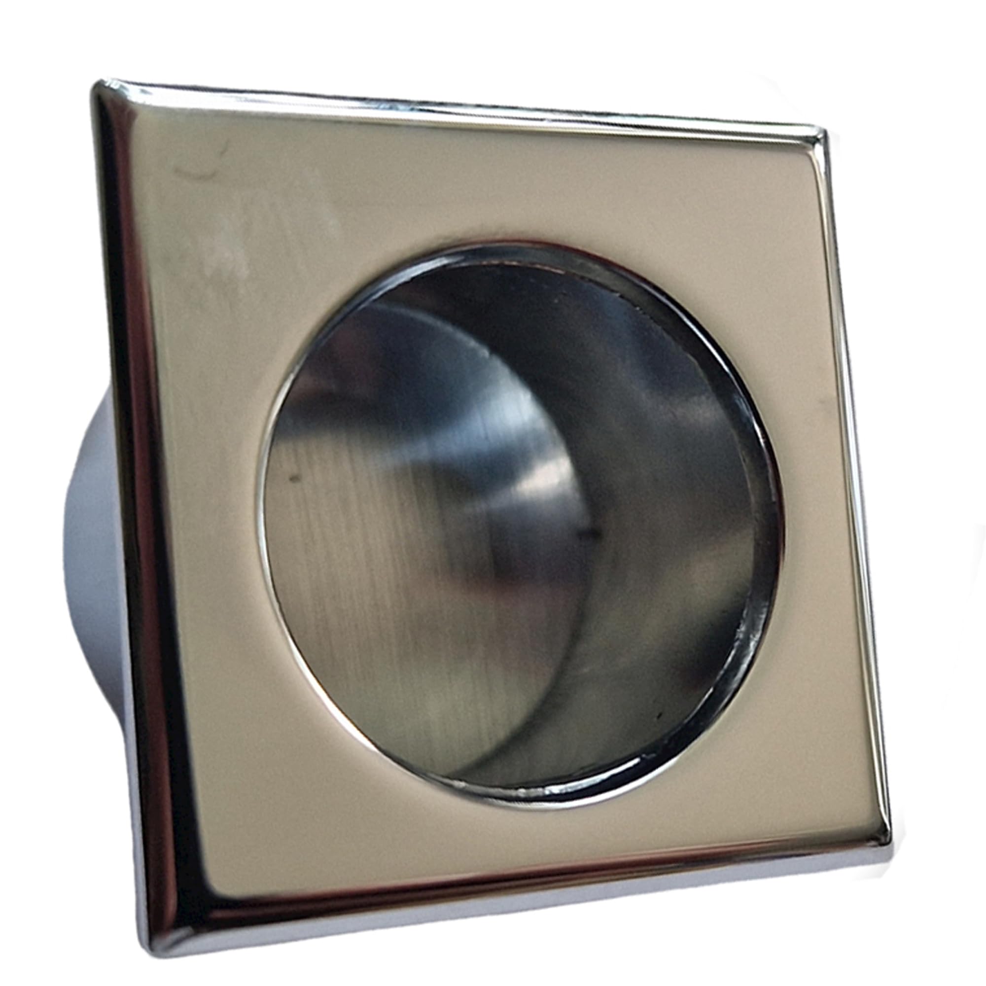 Universal Hardware Finger Pull Handle Recessed Edge Flush Square Fitting Pocket Insert Wardrobe Sliding Doors 29mm (Polished Chrome) — image 1