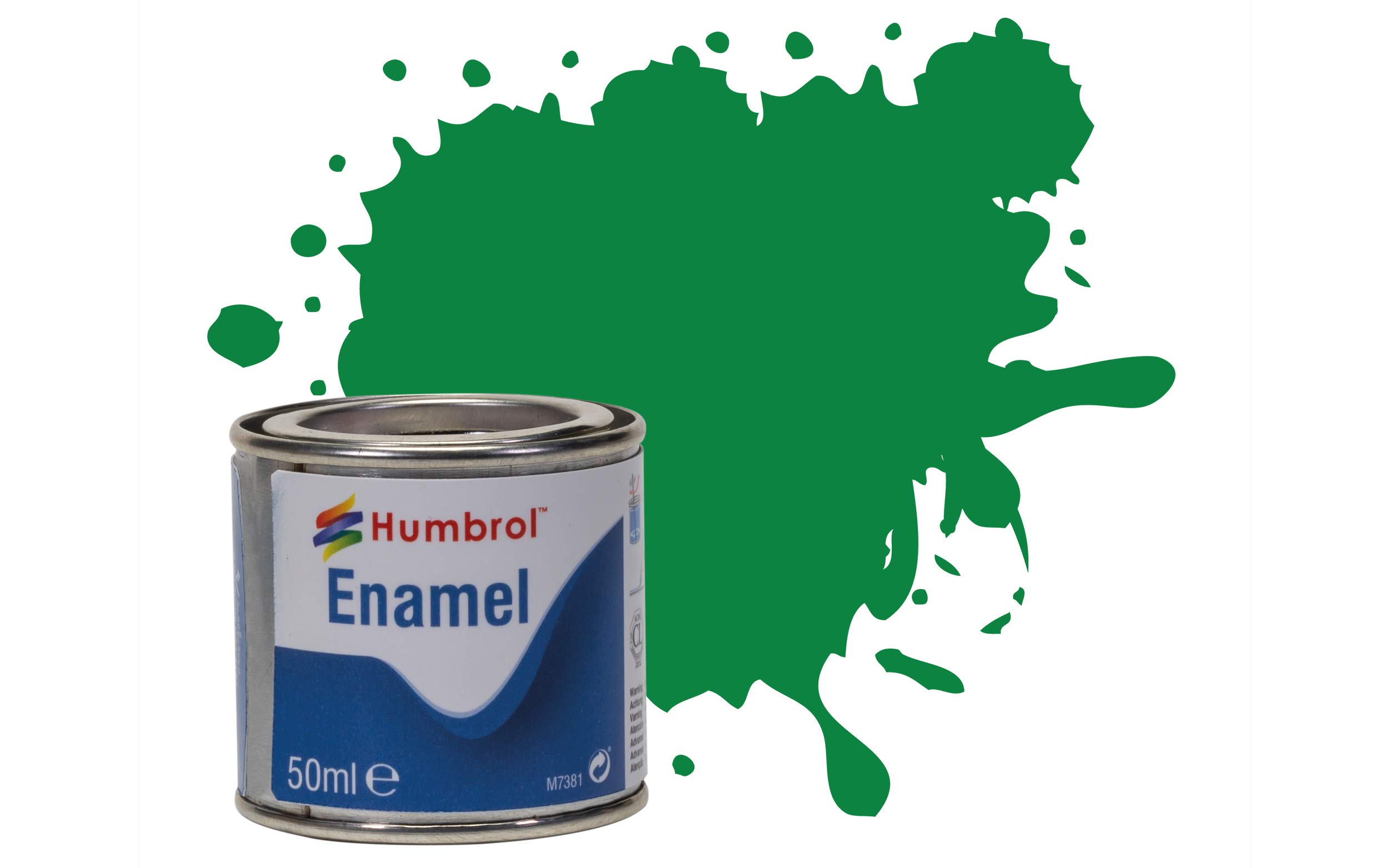 Humbrol Model Paint - AQ0002 No 2 Emerald - Gloss Tinlet No 2 (50ml), Enamel Paints for Models, Plastic, Metal, Wood, Glass, Ceramics and More, Enamel Touch Up Paint - Hobby Paint Tin for Craft Kits