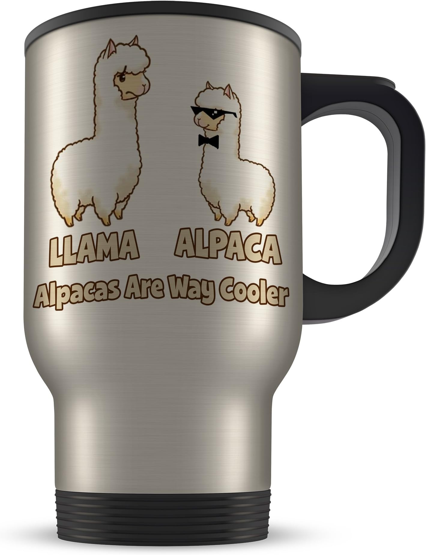 14oz Alpaca's are Way Cooler Funny Novelty Gift Aluminium Travel Mug