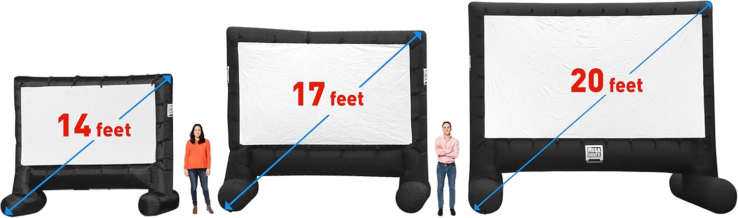 EasyGo Products 14' Inflatable Mega Movie Screen - Canvas Projection Screen for Outdoor Parties - Movie Cinema is Guaranteed to Thrill and Excite. Includes Inflation fan, Tie-Downs and Storage bag : Office Products