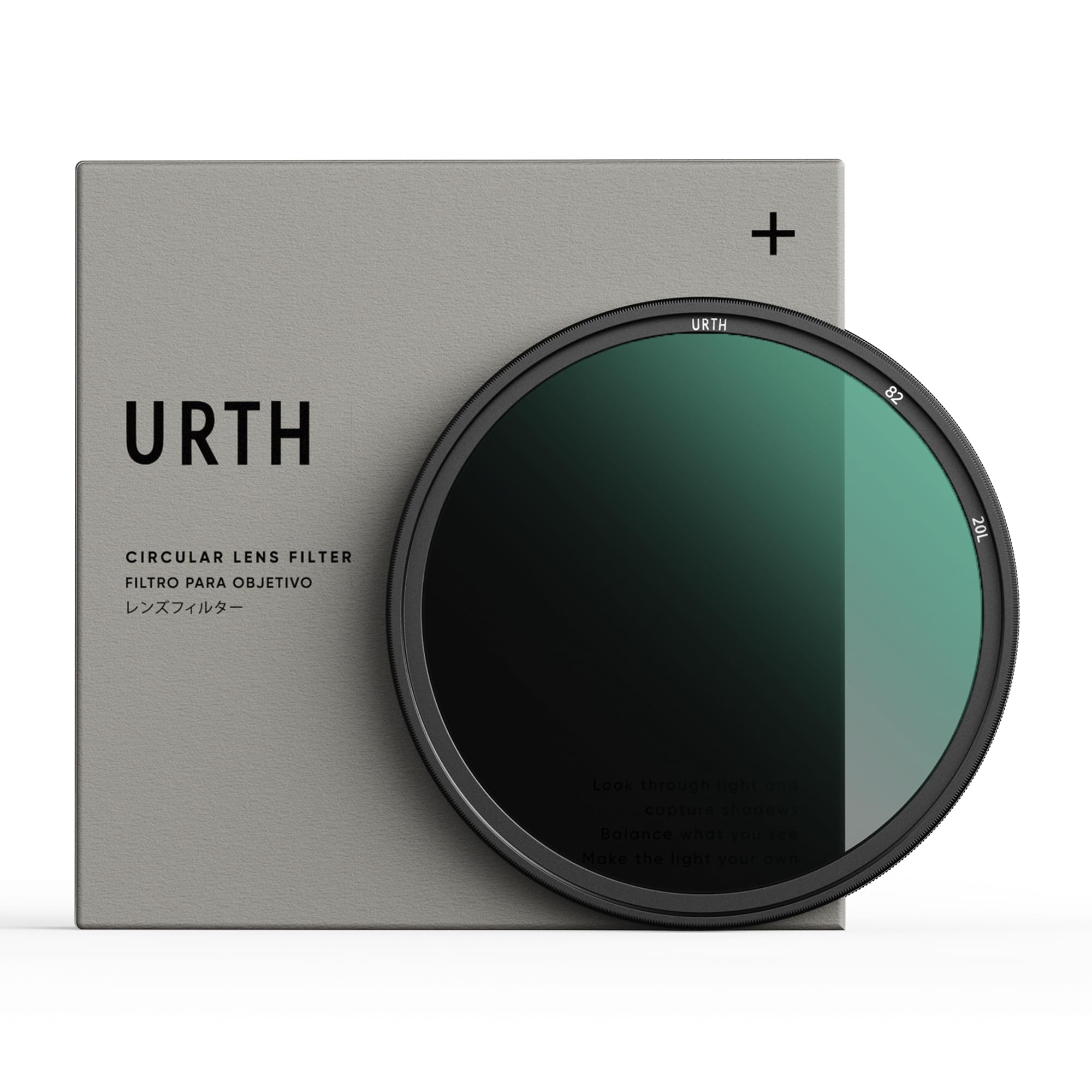 Urth 82mm ND4 (2 Stop) Lens Filter (Plus+) — 20-Layer Nano-Coated, Ultra-Slim Neutral Density Camera Lens Exposure Filter