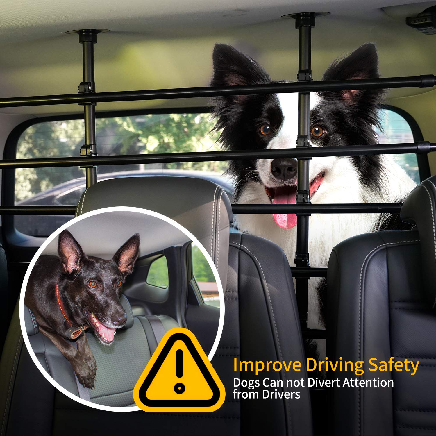 SUKISAMI Dog Barrier for SUV Cars Heavy Duty Pet Barrier for Large Dogs