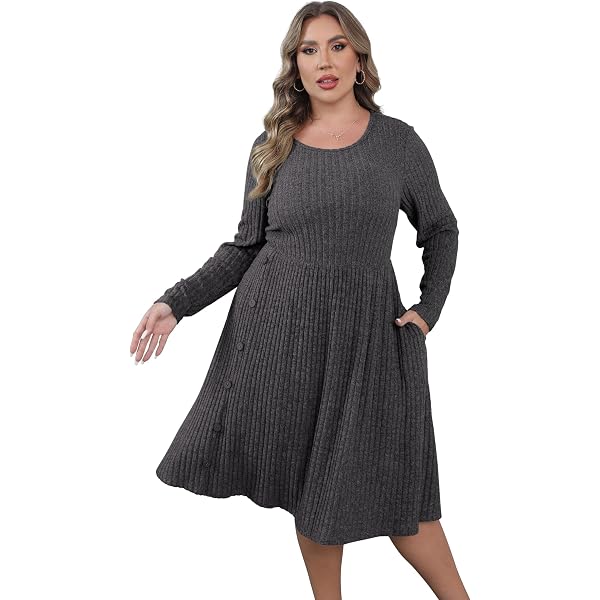 Allegra K Women's Square Neck Velvet Dress - High Waist, Puff Long Sleeve, With Pockets - View #12