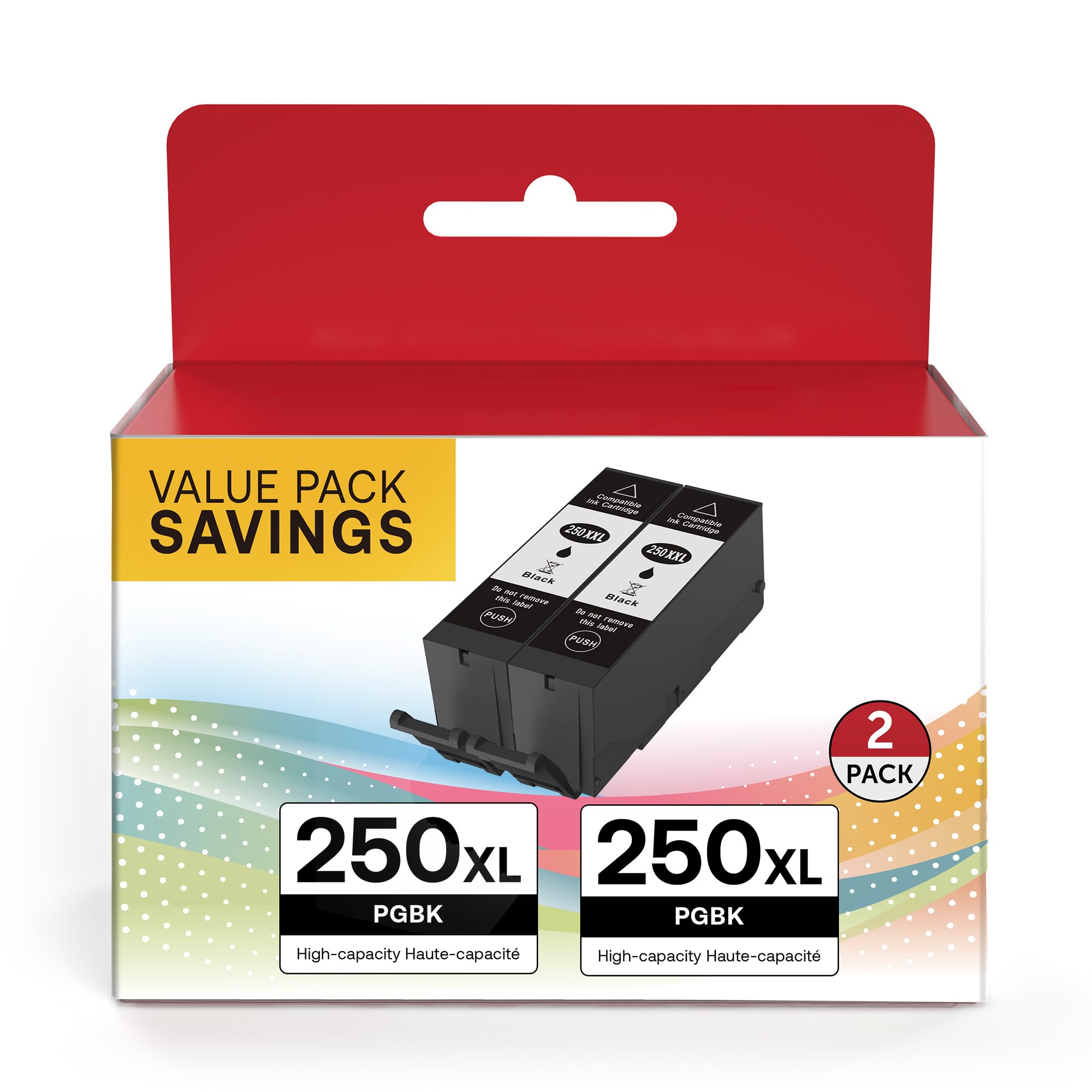 Photo 1 of OSIR Compatible Ink Cartridges Replacement for Canon PGI-250XL (Pigment Black, 2-Pack)