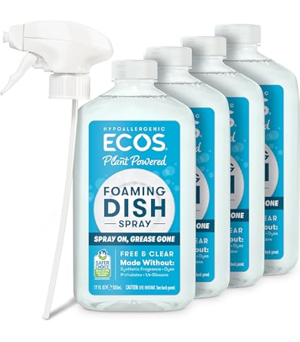 EZBRND Eversoft Foaming Jet Dish Soap Spray Trigger Bottle for Kitchen/ Bathroom/Office/RV/Airbnb, 350 ml (12.0 oz), Sealed Refill Cartridges Sold Separately, Clear FSB-350DS EZBRND Eversoft Foaming Jet Dish Soap Spray Trigger Bottle for Kitchen/ Bathroom/Office/RV/Airbnb, 350 ml (12.0 oz), Sealed Refill Cartridges Sold Separately, Clear FSB-350DS