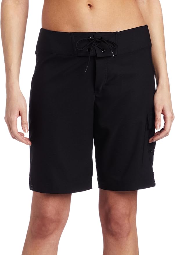 JAG Women's Swim Long Board Shorts, Black, Small at Amazon Women’s