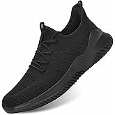 Mens Running Shoes Slip-on Walking Sneakers Lightweight Breathable Casual Soft Sole Trainers