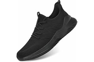 KEEZMZ Mens Running Shoes Slip-on Walking Sneakers Lightweight Breathable Casual Soft Sole Trainers