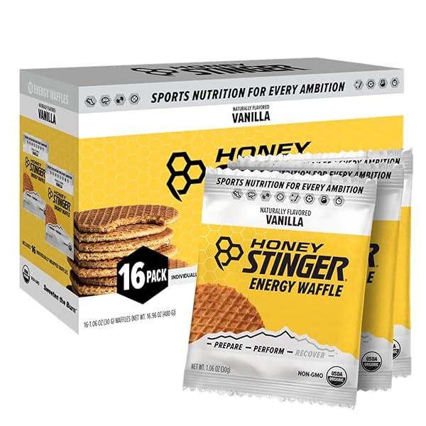 HONEY STINGER ORGANIC VANILLA WAFFLE, ENERGY STROOPWAFEL FOR...