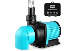 JEREPOND 3450GPH Aquarium Return pump with LCD display controller, DC 24V 95W aquarium pump for saltwater freshwater aquarium,fish tank,sump,20 speeds ECO Quiet Submersible and inline pump