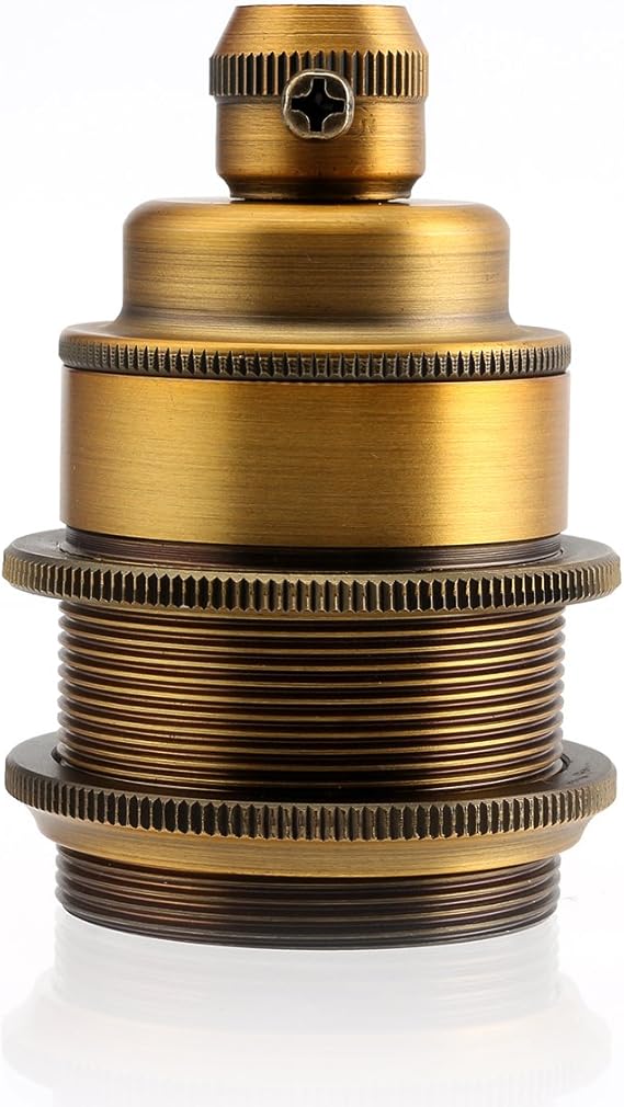 GreenSun LED Lighting Edison E27 Lampenfassung Antique Brass Metall