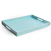 American Atelier Carry 14 x 19 inches Rectangular Tray with Handle, 14 x 19 inch, Teal, (1270065)