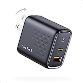 VOLTME 45W USB C Charger Block, Foldable GaN PPS USB C+USB A FastCharger,Super Fast Charging 2.0 Compatible with iPhone 17/16/15/14Series, Galaxy S25/S24/S23/S22 Series, MacBook Air,iPad and More