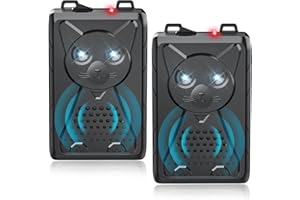 CIIC Ultrasonic Pest & Rodent Mouse Repellent, Plug-in Electronic Rat Squirrels Bat Bug Skunks Repellent, Battery Operated Deterrent Control Mice for Car Engines, Replace Mouse Traps Indoor, Outdoor 2 Pack