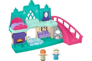 Fisher-Price Disney Frozen Arendelle Castle Playset with Lights & Sounds Little People, 2 Character Figures, Toddler Toys (Amazon Exclusive)