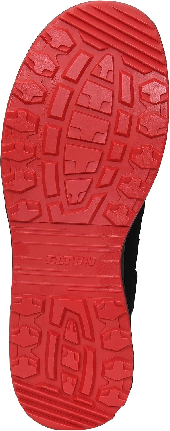 ELTEN Lakers XXT Mid ESD S1P Women Men Safety Shoes Sporty Lightweight Black/Red Plastic Cap Safety Half Boots - Image 5