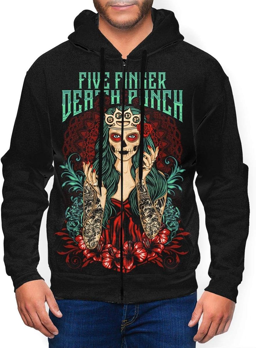 Five Finger Death Punch Hoodie Men Classic Long Sleeve Pocket Hooded Sweatshirts