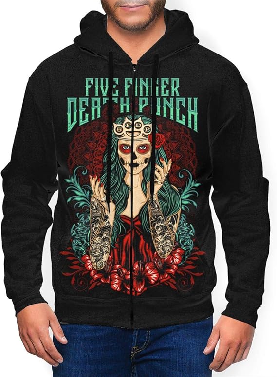 Five Finger Death Punch Hoodie Men Classic Long Sleeve Pocket Hooded Sweatshirts Five Finger Death Punch Hoodie Men Classic Long Sleeve Pocket Hooded Sweatshirts