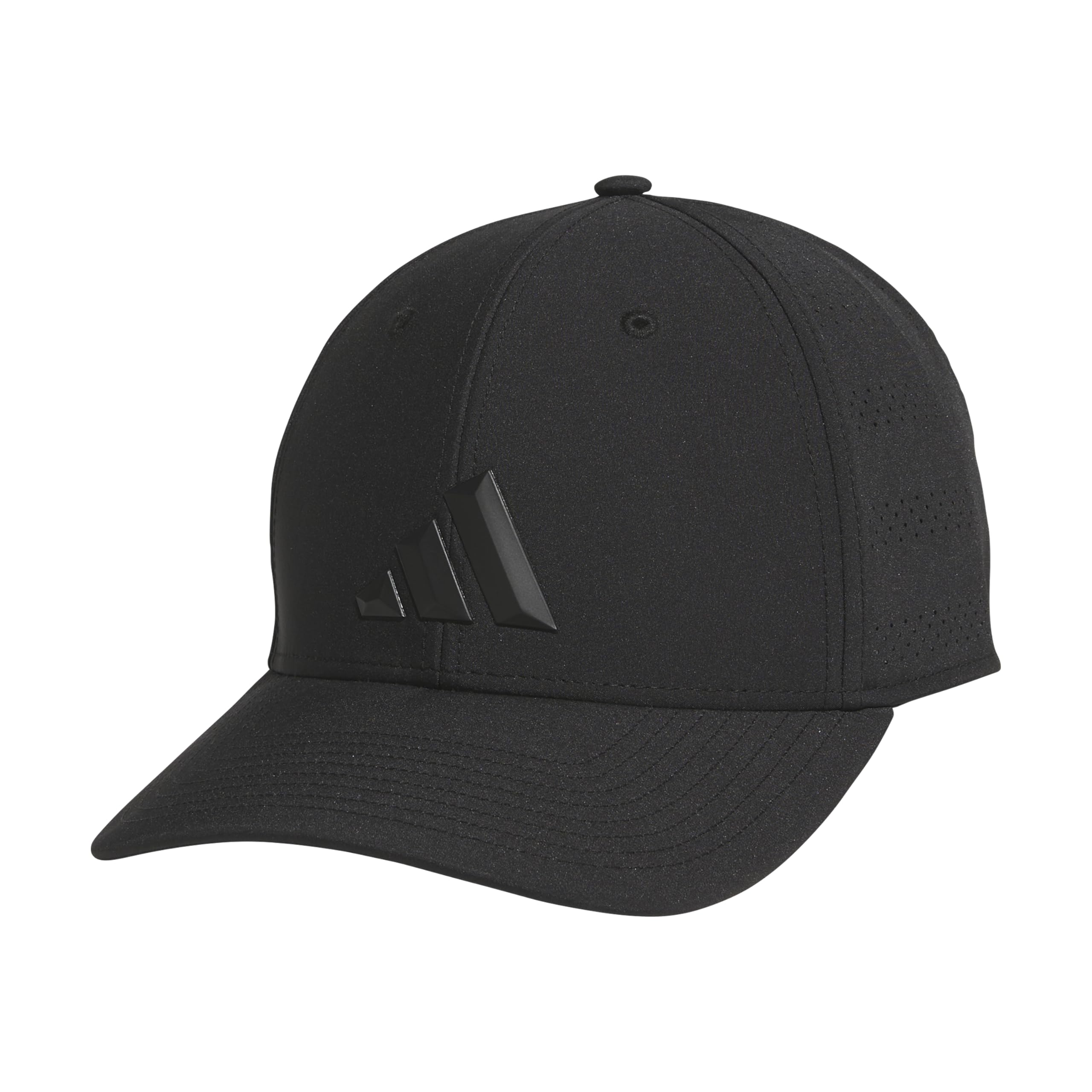 adidas Mens Gameday Hat – Flexible Stretch Sports Baseball Cap Black/Black Image