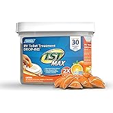 Camco TST MAX Camper / RV Toilet Treatment Drop-INs - Control Unwanted Odors & Break Down Waste and Tissue - Safe Septic Tank