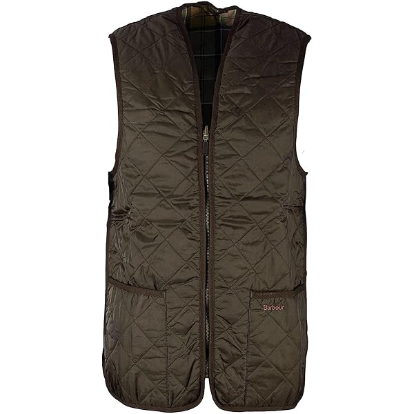 Barbour Mens Waistcoat/Zip-in Liner - Quilted 38 Olive at Amazon