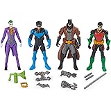 DC Comics, Batman, Team Up 4-Pack (Amazon Exclusive), Batman, The Joker, Robin, Nightwing 4-inch Action Figures, Super Hero K