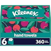 Kleenex Disposable Paper Hand Towels, 6 Boxes, 60 Tissues per Box (360 Total Tissues), Packaging May Vary