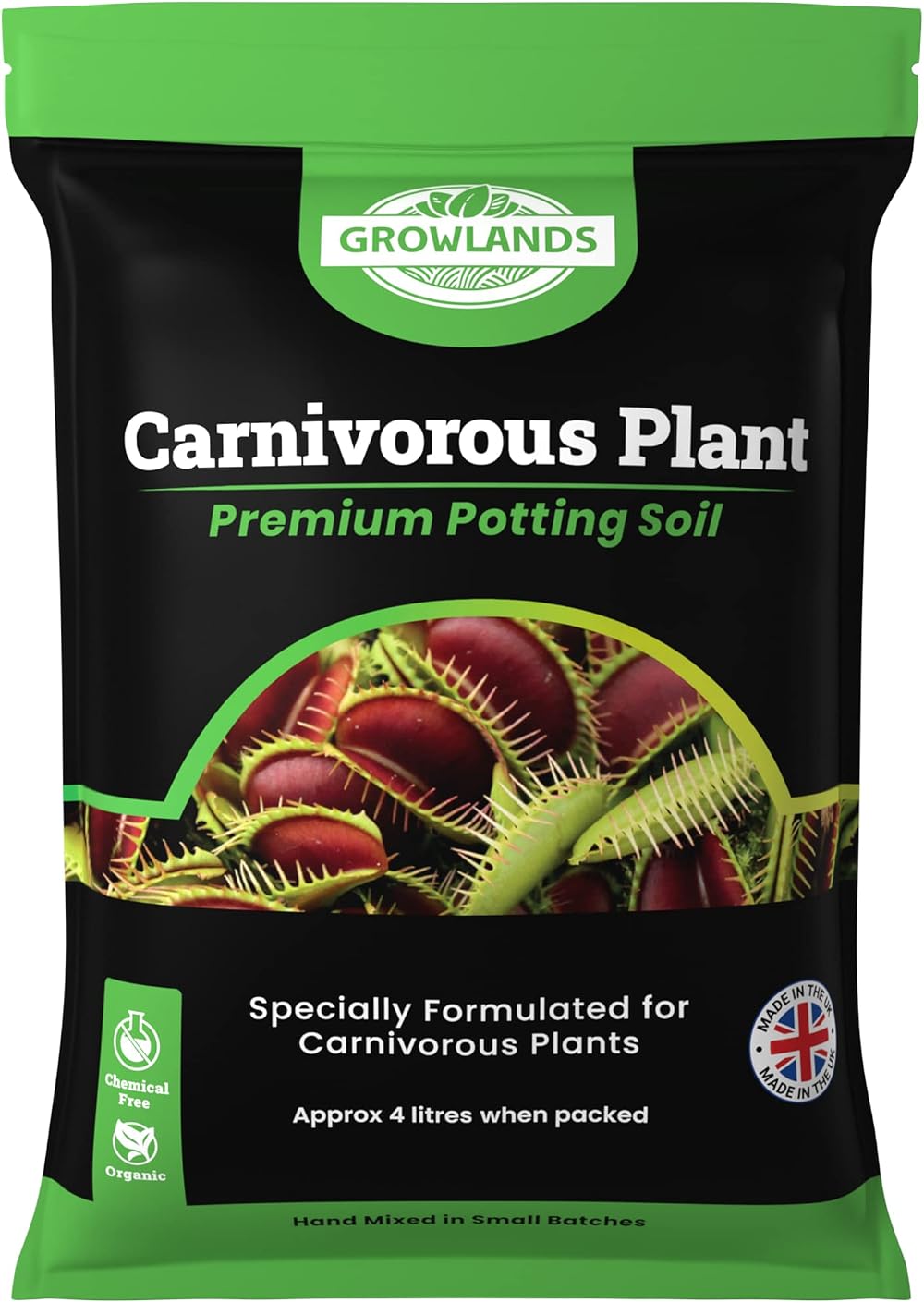 GROWLANDS 4L Premium Carnivorous Plant Soil Repotting Mix