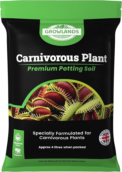 GROWLANDS 4L Premium Carnivorous Plant Soil Repotting Mix