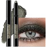 Wugbc Eyeshadow Stick Waterproof Long Wear Cream Eye Shadow Pencil Single Shimmer Glitter Blendable Smokey Eyeshadow Crayon Cream to Powder Highly Pigmented Color Eyeliner Makeup, 4 GREEN